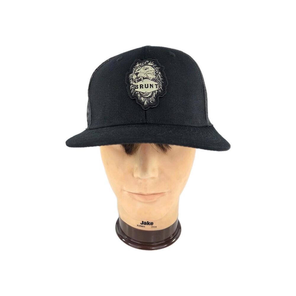 Brunt Workwear Black Trucker Snapback Hat Meshback Trucker Cap Hats